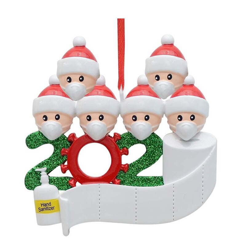 Mascarilla de muñeco de nieve colgante para árbol de Navidad, colgante DIY, nombre, palabras de bendición, adornos sueltos, decoración de muñeco de nieve de arcilla suave: E