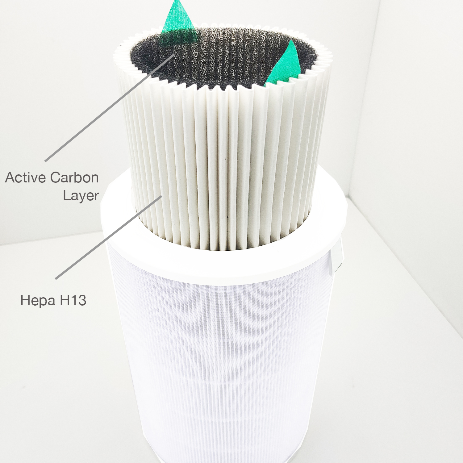 Hepa 13 - Carbon Inn Xiaomi mi Air Purifier 1/2/3 / Pro Filter Compatible Extra PM2,5 -Carbon Odor Removal Hepa Inside
