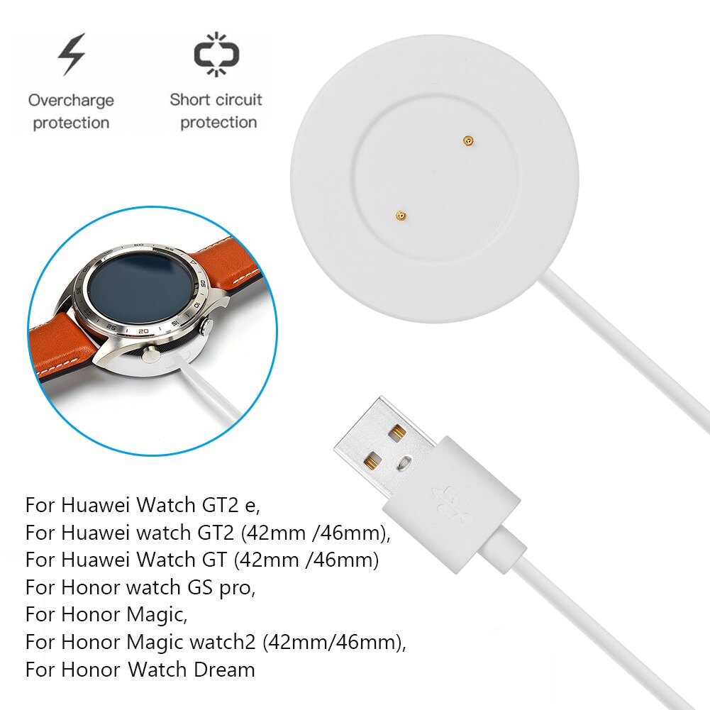 Uhr Ladegerät für HuaweiWatch GT2 e/GT2/GT(42mm /46mm)/Honor GS Profi Ladekabel Dock Netzteil Stehen Bahnhof Zubehör