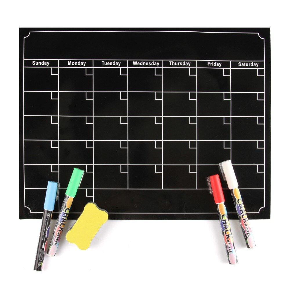 Dry Erase Calendar, Fridge Magnetic Calendar, White Board Planner for Refrigerator, Monthly &amp; Weekly Set