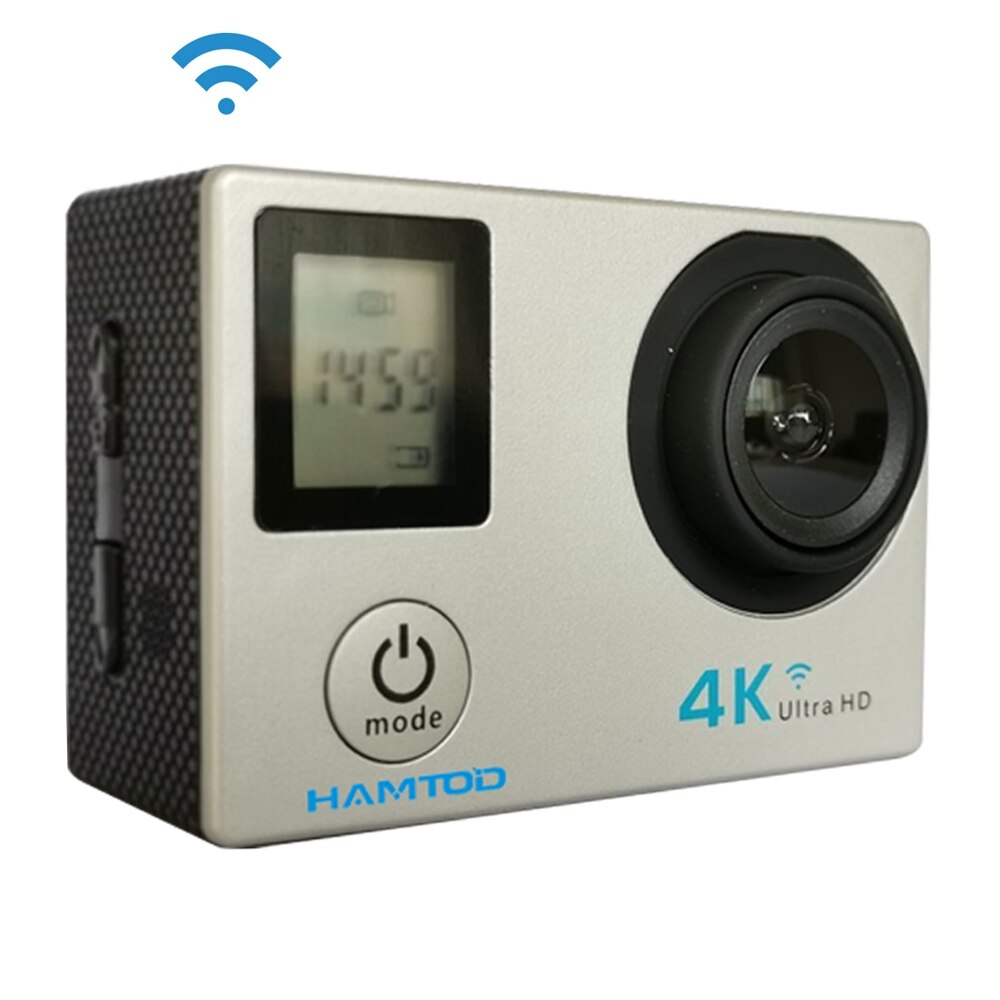 H12 UHD 4K WiFi Camera with Waterproof Case Generalplus 4247 0.66 inch + 2.0 inch LCD Screen 170 Degree Wide Angle Lens