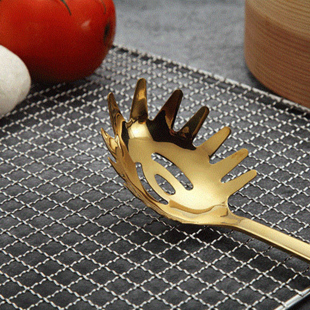 Utensilios de cocina de acero inoxidable y titanio dorado, cuchara, pala, juego de utensilios de cocina