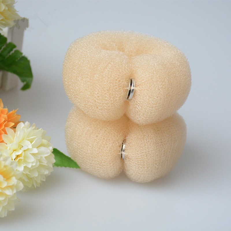 Éponge magique en mousse pour faire un chignon pour femmes, 1 pièce, accessoires de coiffure, bricolage,: white