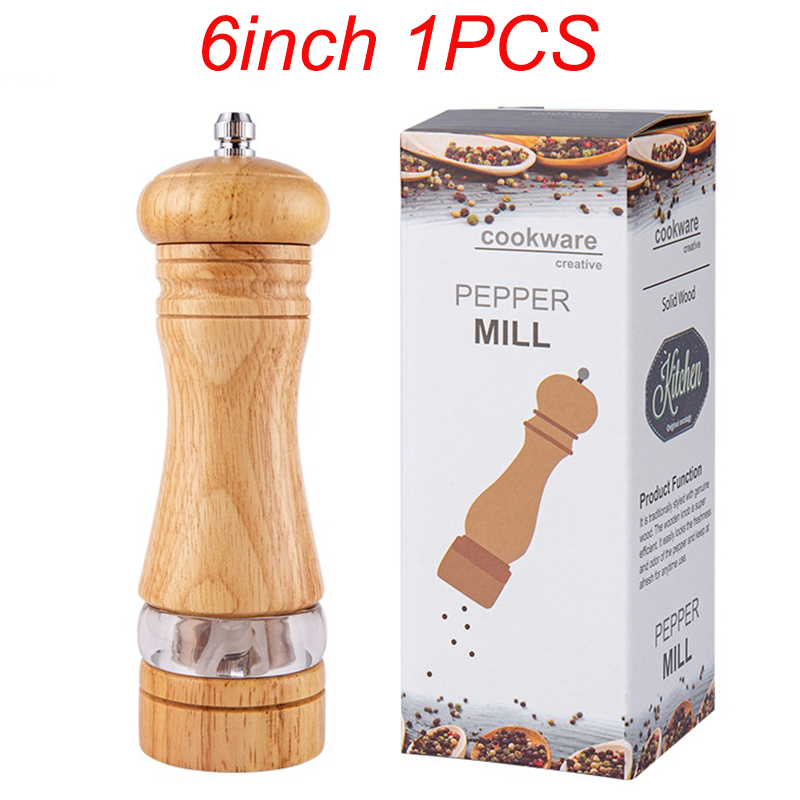 Molinillo de pimienta Manual, molinos de sal y pimienta de madera, herramienta multiusos de especias, molinillo de especias de madera maciza para el hogar, cocina y hogar: Verde claro