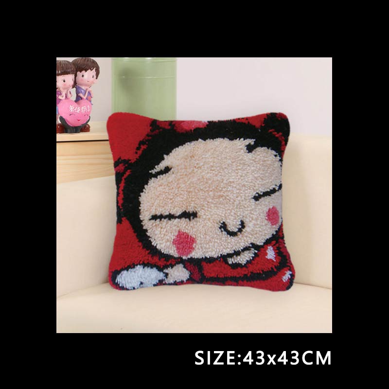 Latch Hook Kits Diy Do It Yourself Sofa Shape Europe Cushions Needlework Mat Lovely Knooppakket Blank Canvas Sofa Shape Cushions: BZ012