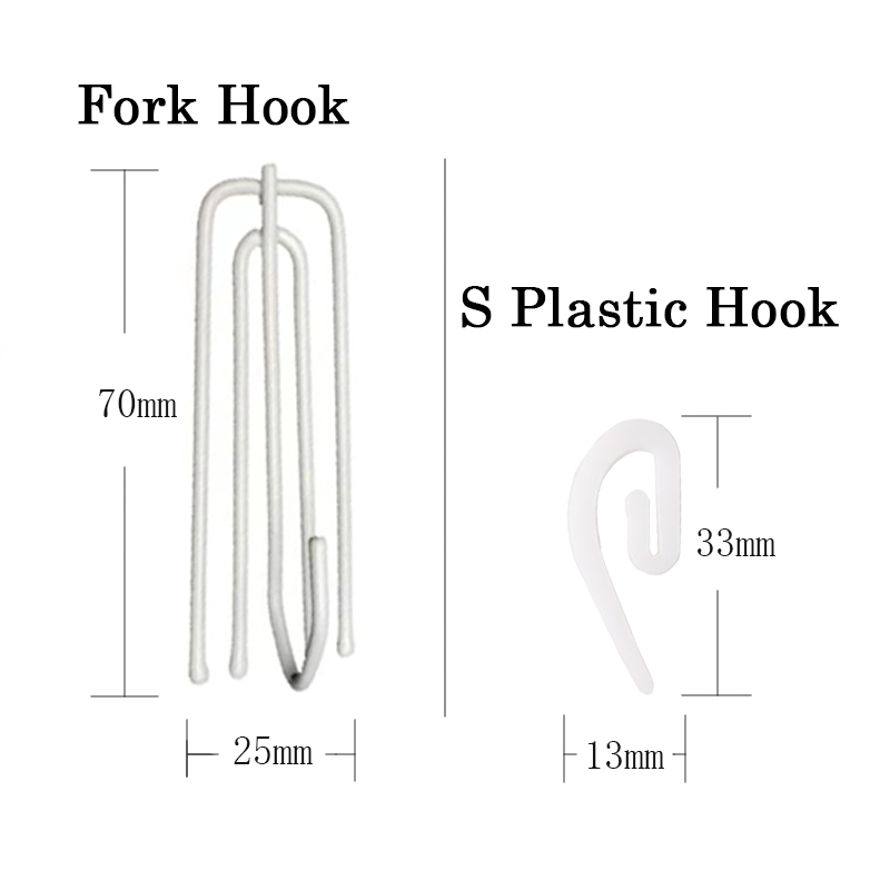 Asazal Vier Gaffel Vork Haken S Plastic Haak Voor Gordijnrails Accessoires Klem Tracks Tule Tape Clips Pin Gordijnen