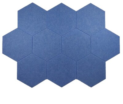10 stk filt hexagon bokstav oppslagstavle fotodisplay gjør-det-selv-kunst hjemmekontorplanlegger planleggingstavle veggdekorasjon memoholder: Blå