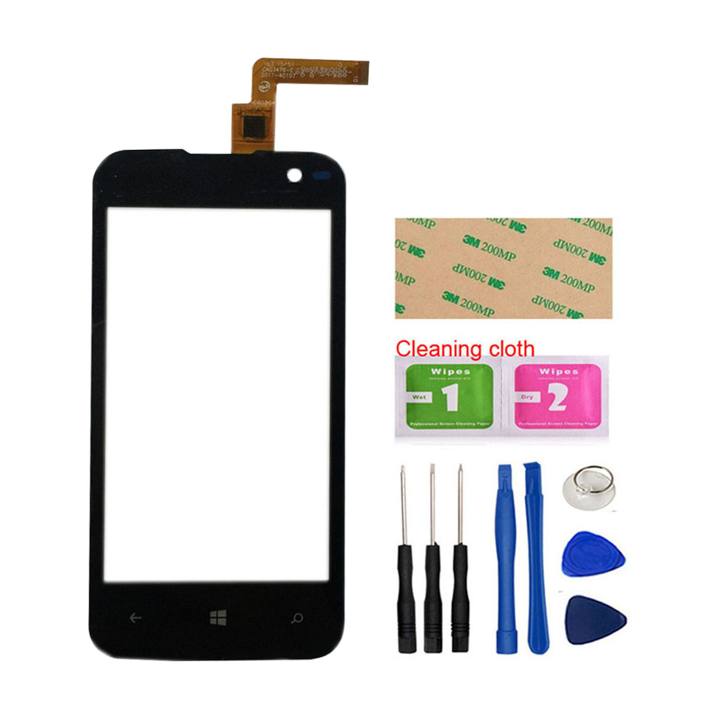 Touch Screen Glas Voor Archos 40 Cesium Touch Screen Voor Glas Mobiele Telefoon Touch Panel Lens Sensor Gereedschap 3M lijm Doekjes: Black With Tools