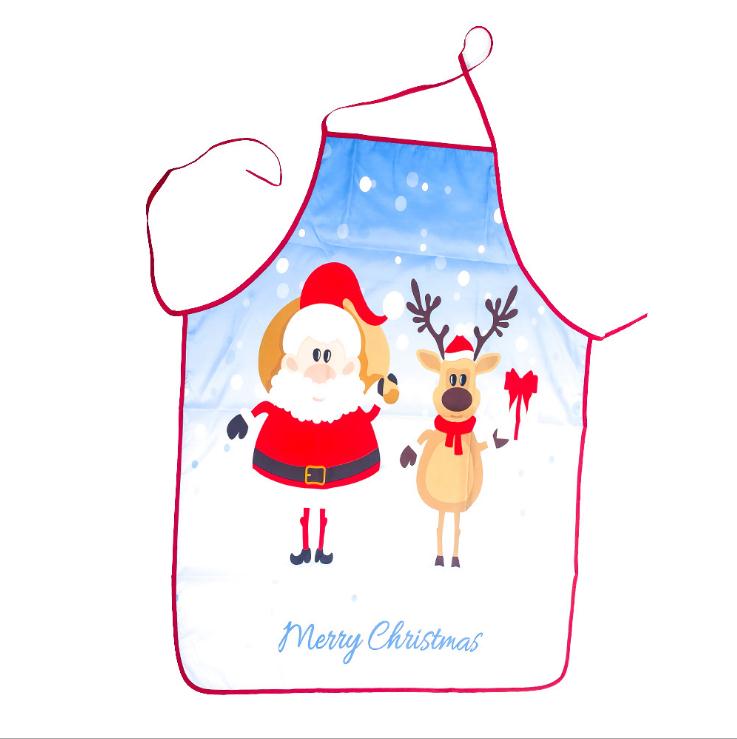 Christmas Aprons Adult Santa Claus Aprons Women and Men Dinner Party Decor Home Kitchen Cooking Baking Cleaning Apron: f