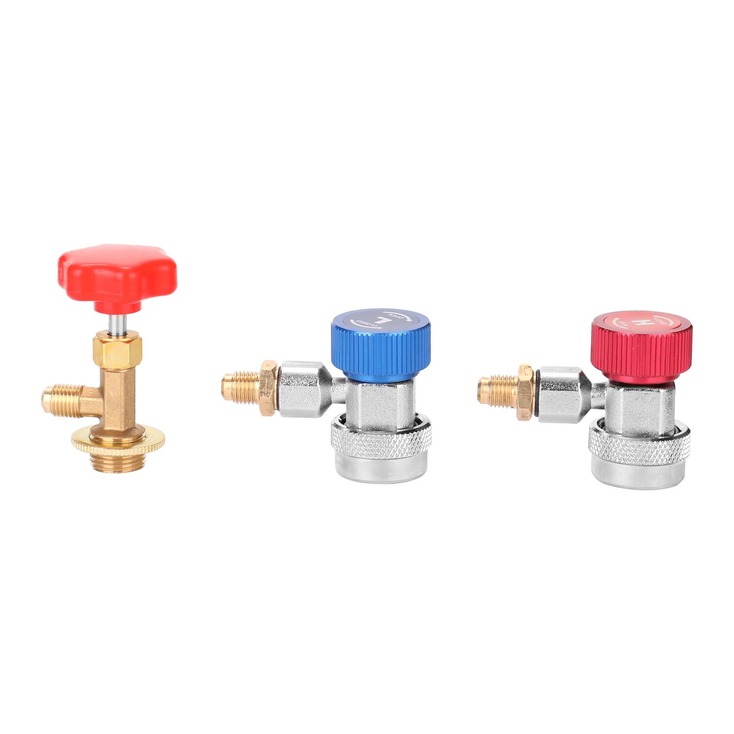 YS-025 Refrigerant Gauge Kit Manifold Dual Gauges Set Refrigeration Equipment Pressure Measuring Tool Kit with 3 Recharge Hoses