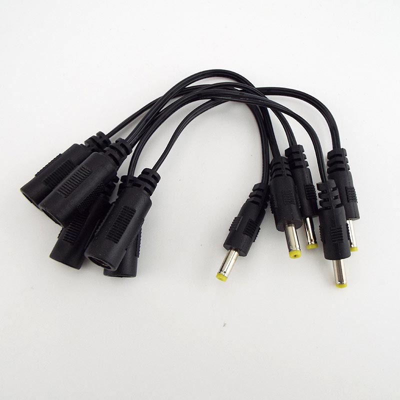 5.5x2.1mm dc fêmea jack de alimentação para dc macho plug cabo 5.5*2.5mm 3.5x1.35mm 4.0*1.7mm 4.8 2.5 0.7 conector de extensão cabo de alimentação