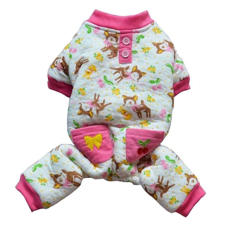 Vinter kjæledyr hundeklær pyjamas til små hunder varm kjæledyr valp katt pyjamas pjs hund klær xs sml xl: Gul / M