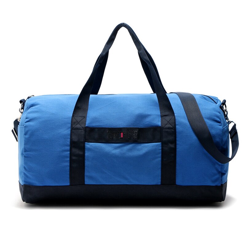 Grote capaciteit canvas sporttas voor buiten, mannen vrouwen, training, fitness, reistas, yogatas, reistas, reistas, bagagetas: Blauw