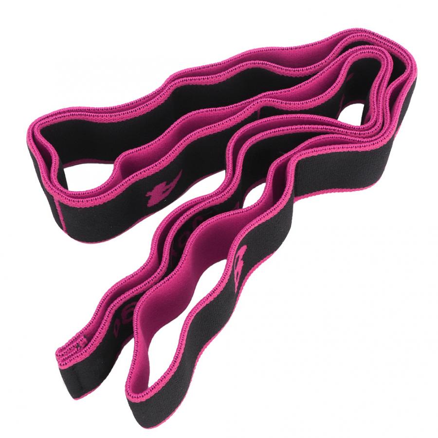 Cinturones de Yoga, bandas elásticas de resistencia para Fitness, baile de Yoga, cinturón de eslinga muscular, equipo de ejercicio de entrenamiento: Rose Red