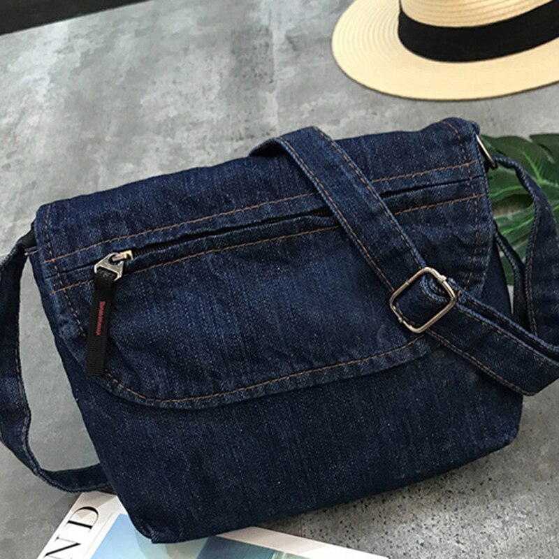 Sacs à main Vintage bandoulière Messenger sac à bandoulière femmes sacs en Denim Simple Feminina