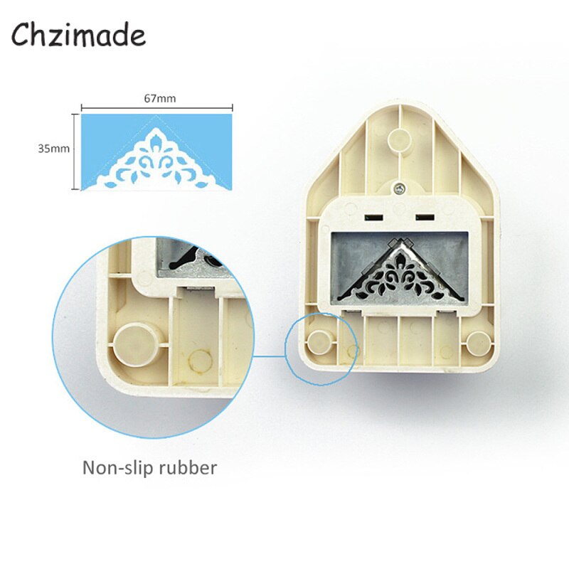 Chzimade Driehoek Vormige Grote Hoek Papier Snijmachine Punch Card Photo Cutter Tool Grens Puncher Scrapbooking Ambachten