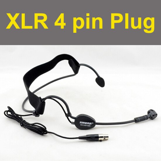 , 2 pcs whole sales shuretype WH30TGQ ,xlr headset microphone: XLR 4pin Plug