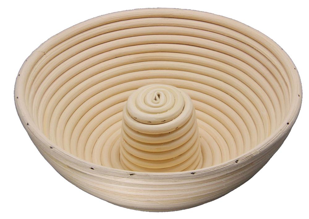 Ring Hollow Bread Proofing Basket, Banneton Brotform Bread Dough Paste Rising Rattan Basket w/Liner Combo: Ring 22x8.5cm
