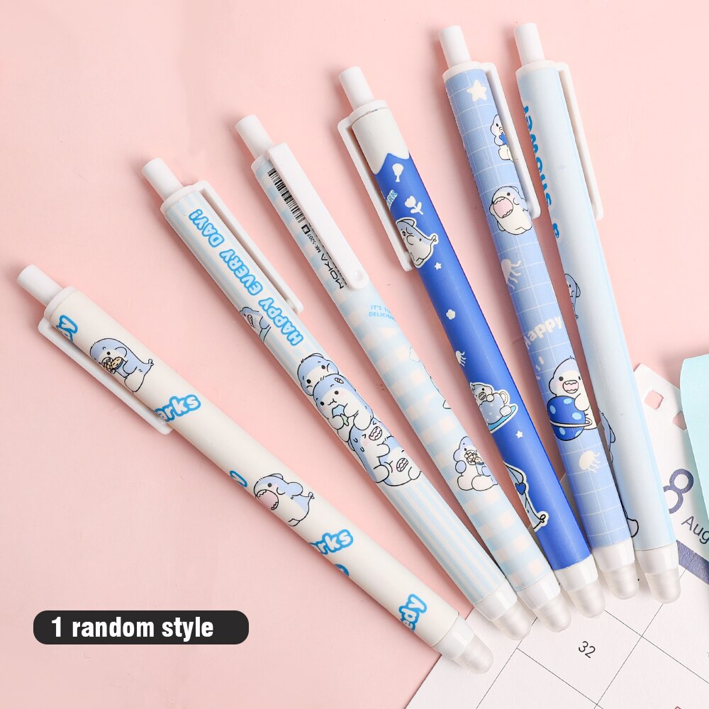 Erasable Gel Pen Animal Writing Supplies Stationery Office Accessories School Office Mechanical Erasable Ink Pens Back To School: Baby Shark / 1 PCS