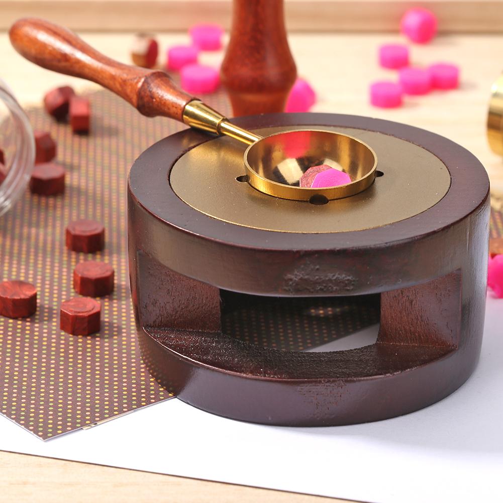Zegellak Oven Vintage Stempel Lakzegel Kralen Sticks Warmer Wax Smelten Oven Fornuis Pot Elegante Retro Craft