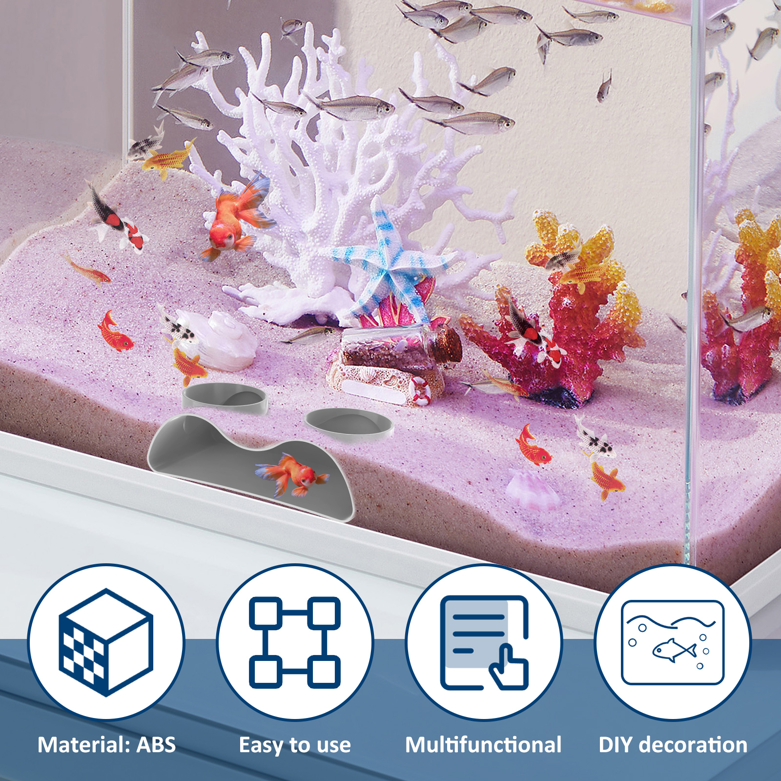 2 Stuks Aquarium Ondergrondse Tunnel Grot Dubbel Gat Aquarium Schuilplaats Grot Aquarium Vis Grind Tunnel Decoratie Voor Fokken