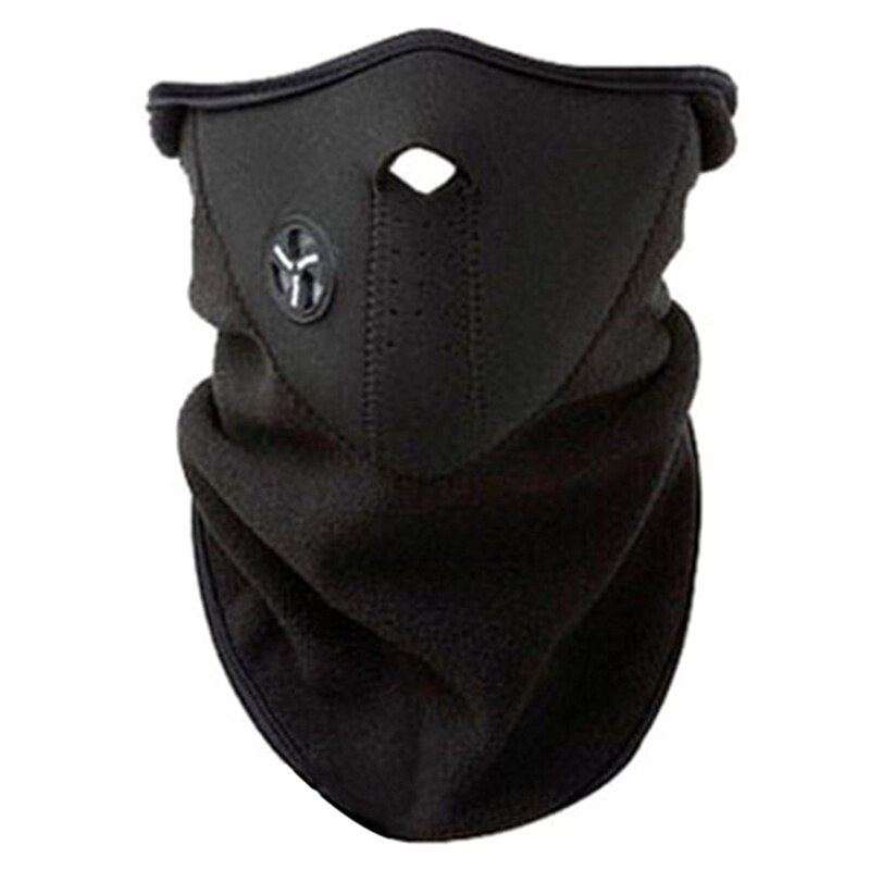 Outdoor Half Face Mask Cover Fleece Unisex Ski Snow Cycling Climbing Warm Winter Neck Guard Scarf Warm Protecting Face Hood: BK