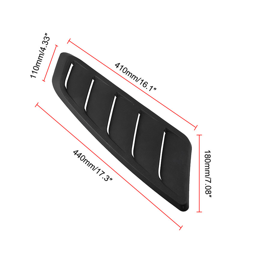 1 Pair Universal ABS Plastic Car Air Intake Scoop Bonnet Front Hood Vent Fit For Ford Mustang