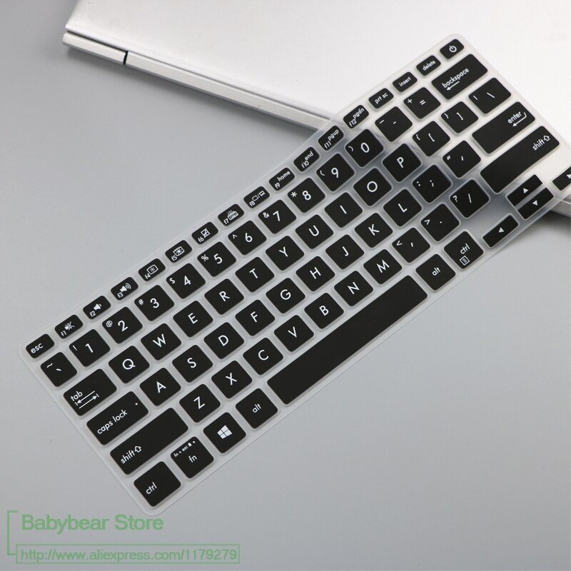 Silicone For Asus Vivobook S13 S330Un S330 S330Ua S330U Adol 13 13.3 Inch Laptop Keyboard Protective Keyboard Cover Protector: black