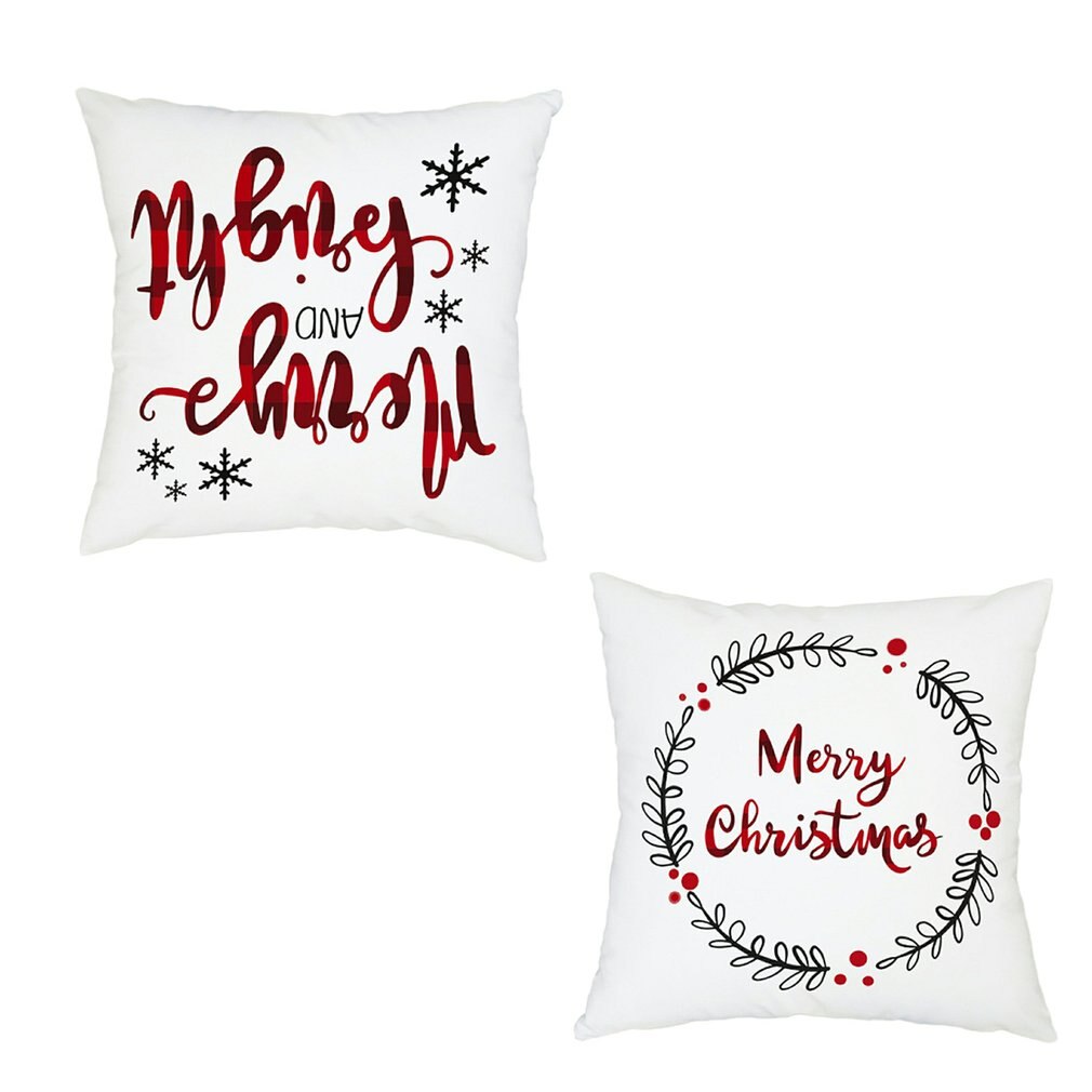 Christmas Pillow Case Beautiful Pattern Christmas Cushion Sofa Pillow Case Bedroom Decoration Cushion Pillow Case