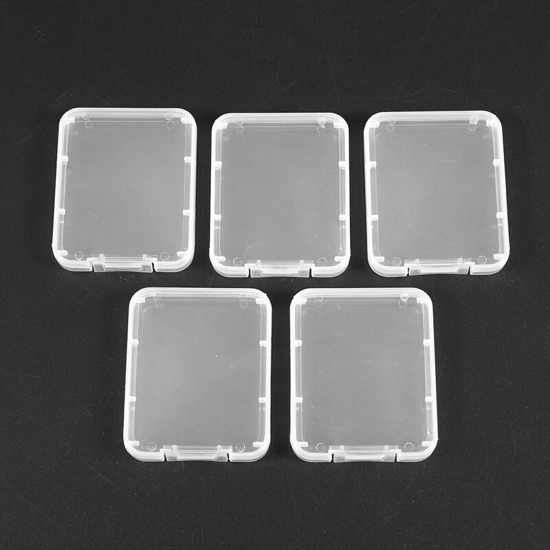 5- serie hukommelseskort kasse beskyttelsesetui til sd sdhc mmc xd cf-kort hvid gennemsigtig