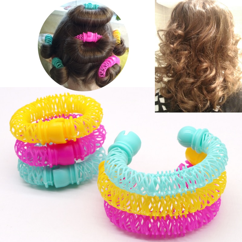 8/16 st hårstyling munkar hårstyling roller frisyr plast mjuk papiljotter spiral lockar rollers flickor gör det själv håraccessoarer