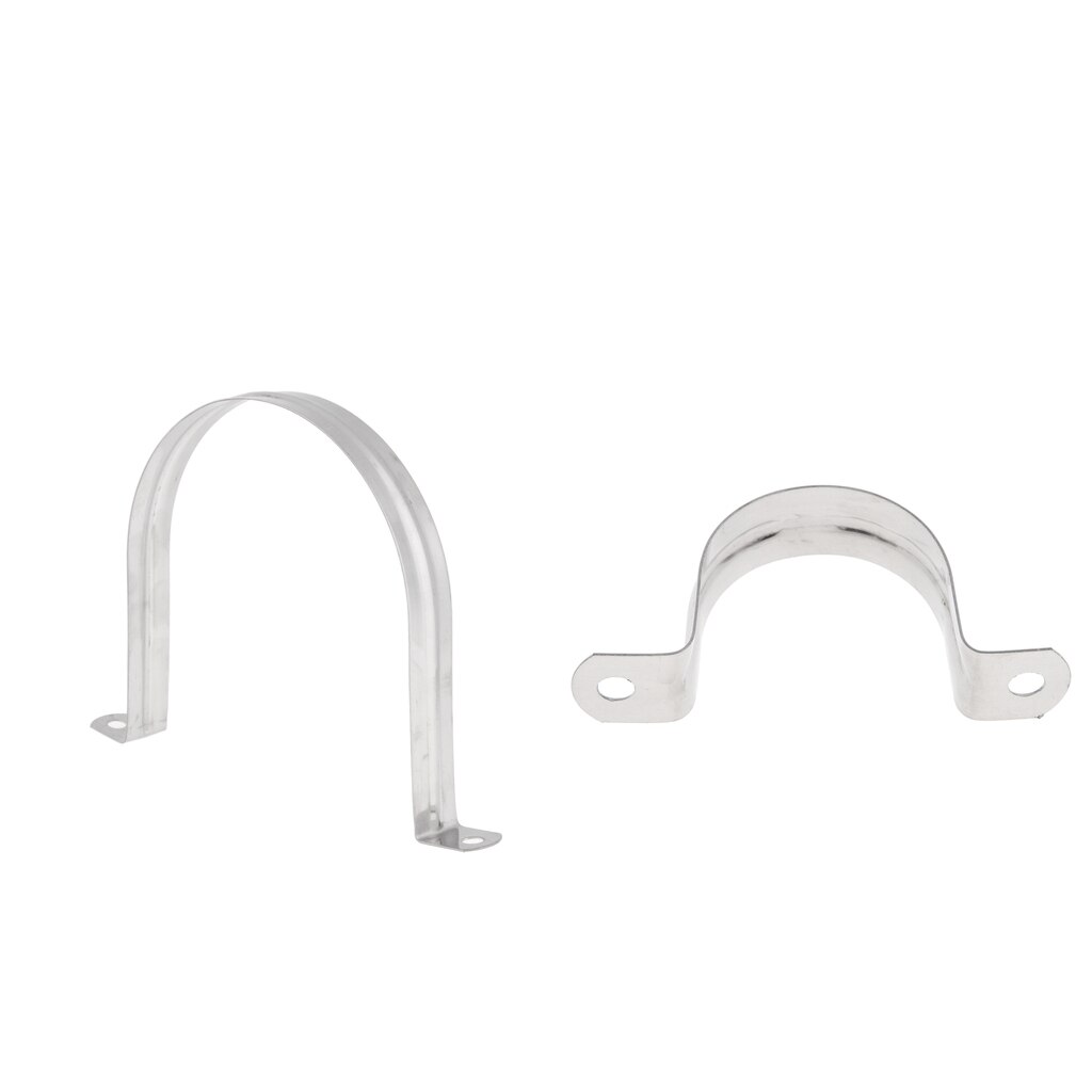 2packs Stainless Steel 304 Saddle Clip Riding Clamp Pipe Downpipe 40/120mm
