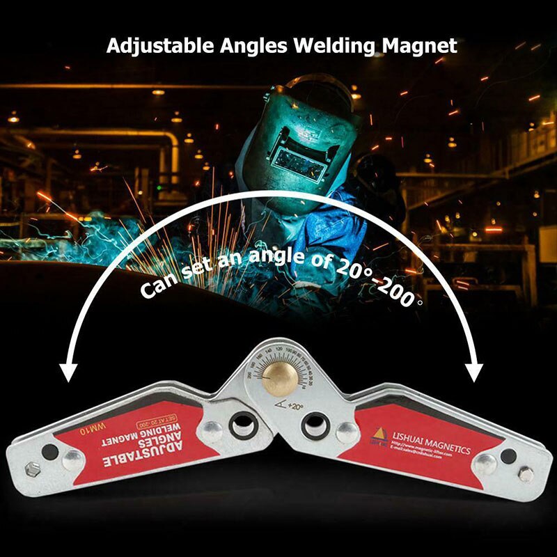 Magnetic Welding Holder Adjustable Angles 20-200 Magnets Angle Clamp Locator Tools with Hex Wrench WWO66