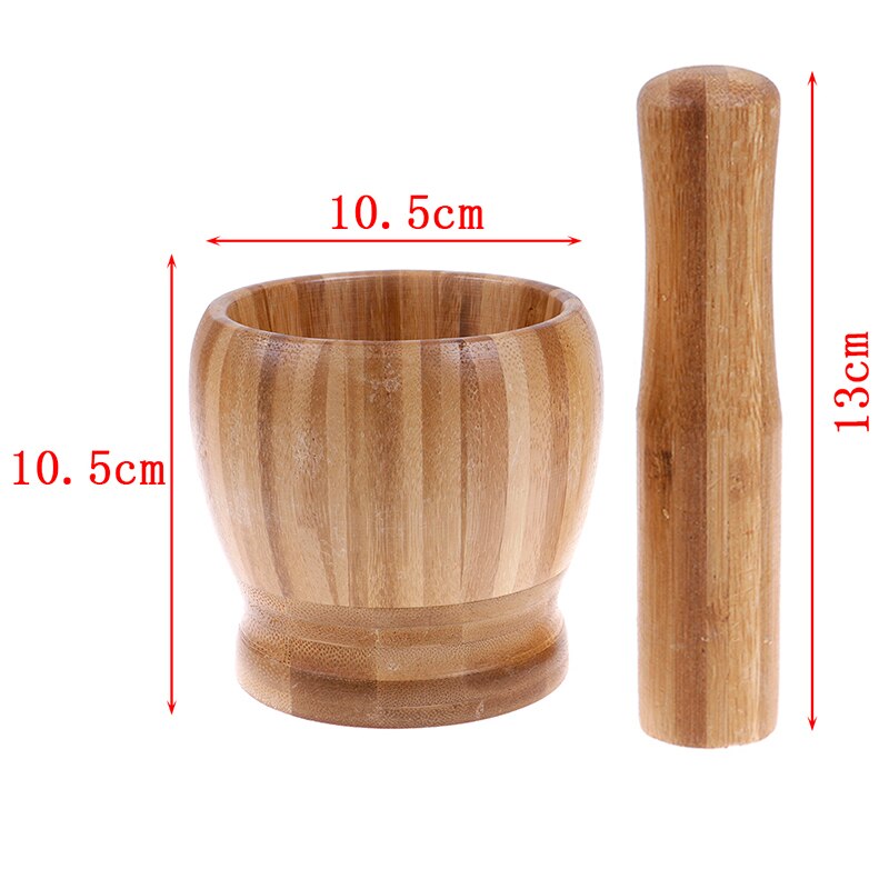 Juego de mortero y mortero de madera para molino, tazón de molienda para garrafa de ajo, herramientas de cocina y dispositivos, trituradora de molino de hierbas: M