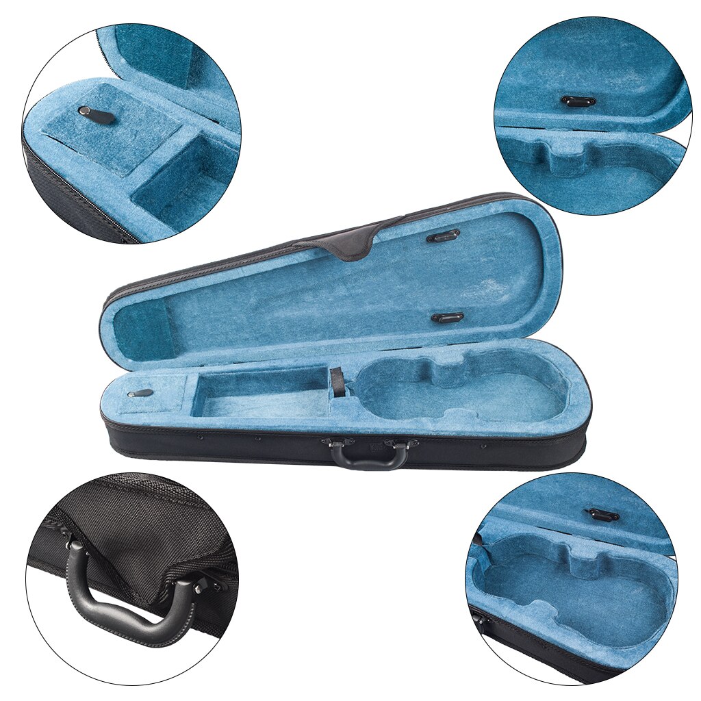 Funda de lona dura para violín, accesorio de suspensión Triangular ligera, 1/8, 1/4, 1/2, 3/4, 4/4