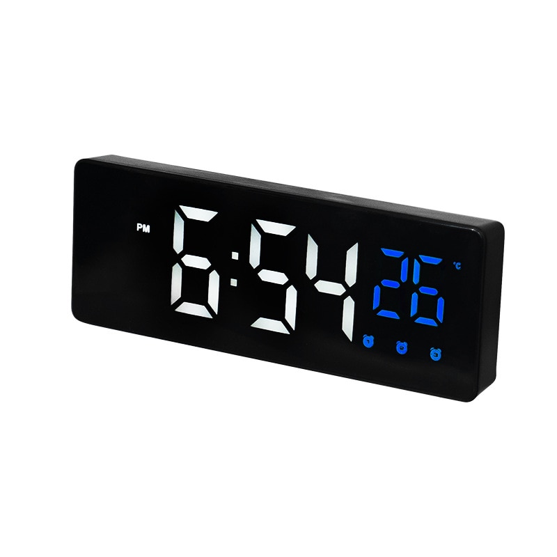 Spiegel akoestische controle sensor wekker huisraad multi display wekker met temperatuurweergave