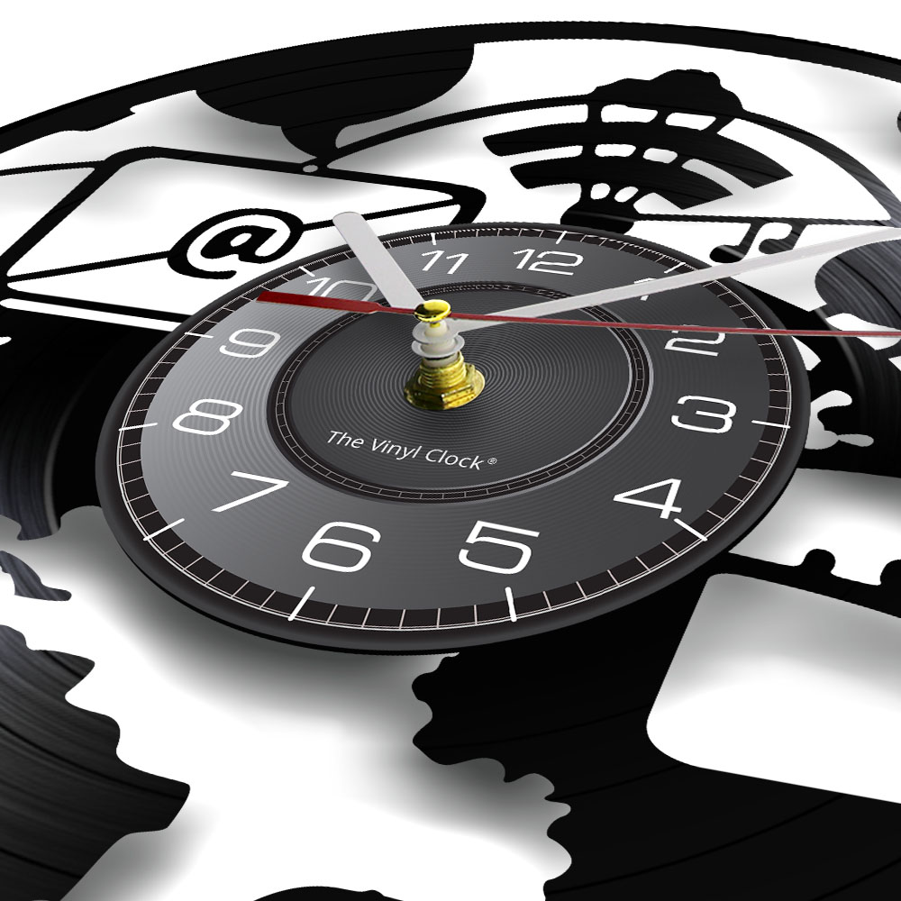 tipo strano chic esso computer Moderno Orologio Da Parete Ufficio Decorazione di Arte Ingegneri Vintage ▾ vinile disco Orologio Da Parete Del computer tipo strano nerd Regali