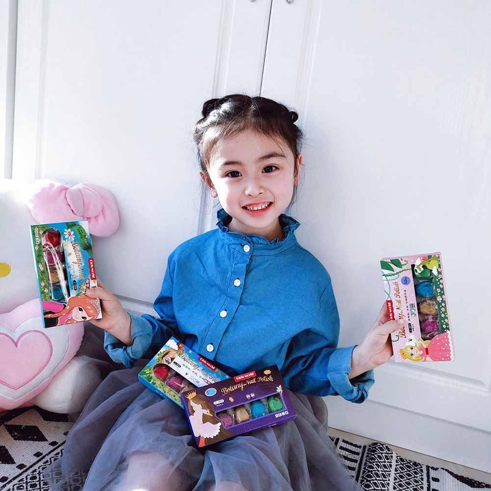 Children's Nail Sticker Makeup Set Washable Girl Nail Polish Nail Sticker Set Pretend Play Toys Children Girls Makeup Toy