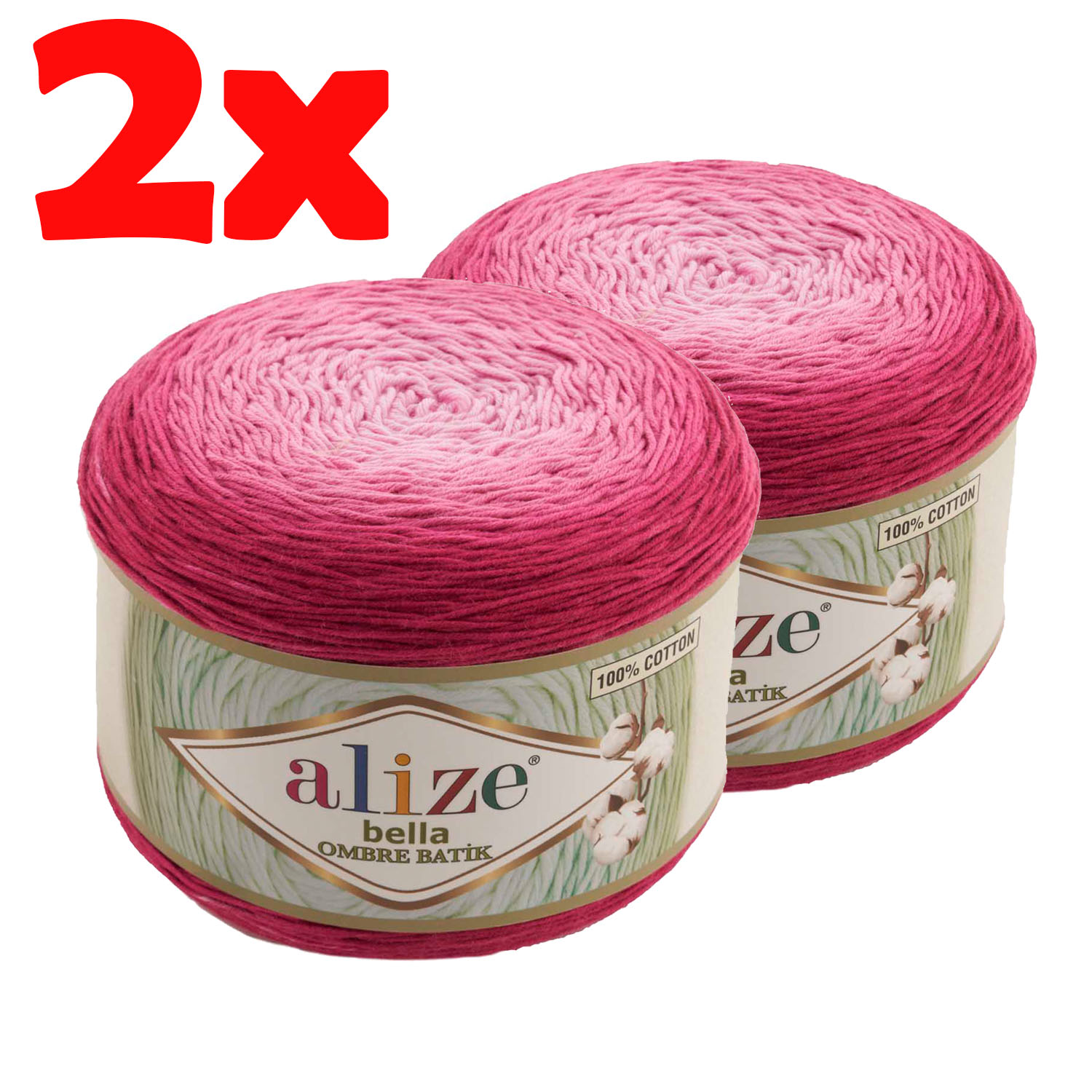 Hand Knitted Yarn 100% Cotton - 900 Meters(1-2x250gr) - 8 Color-Cake Knit Yarn Ball Scarf - Alize Bella Ombre Tie Dye-Sweater-DIY: 2x7405