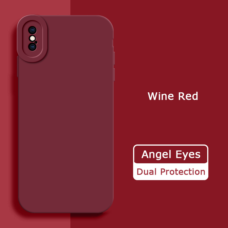 Angel eyes flydende silikone cover til iphone x xr xs max blødt, kameravenligt, stødsikkert telefoncover, iphone xr xs max taske: Lærred / Lilla