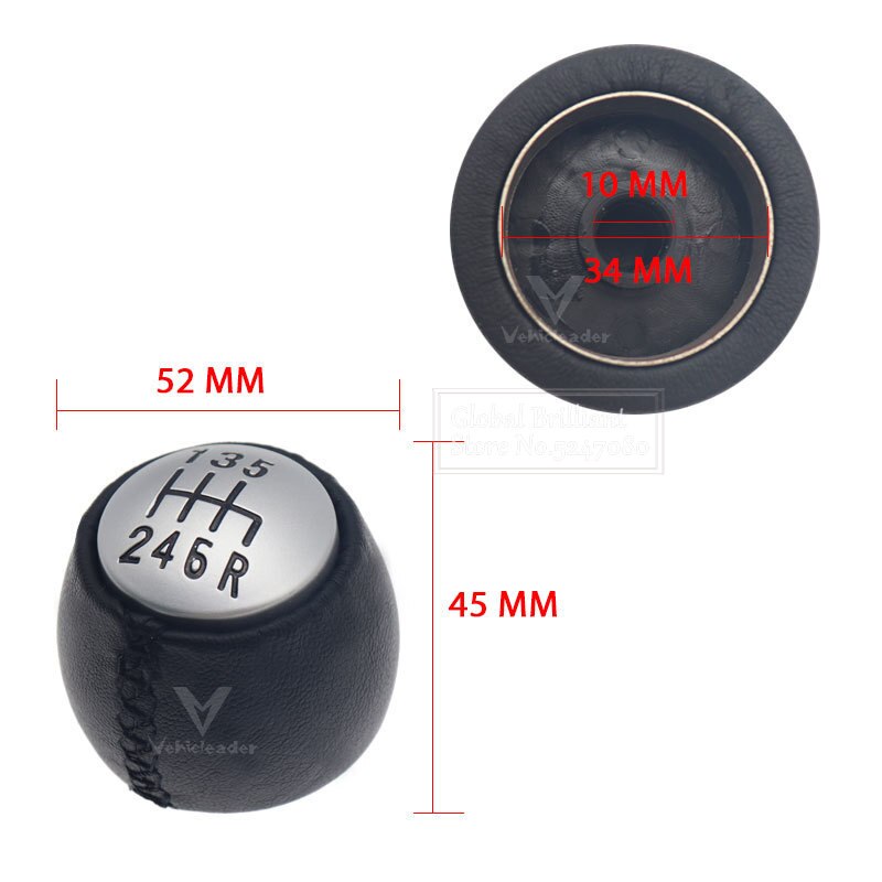 5 6 prędkość samochodu automatyczny gałka zmiany biegów PU skóra dźwignia zmiany biegów piłka ręczna okrągły 55347088 dla alfa romeo gt 147 166 3.2 V6