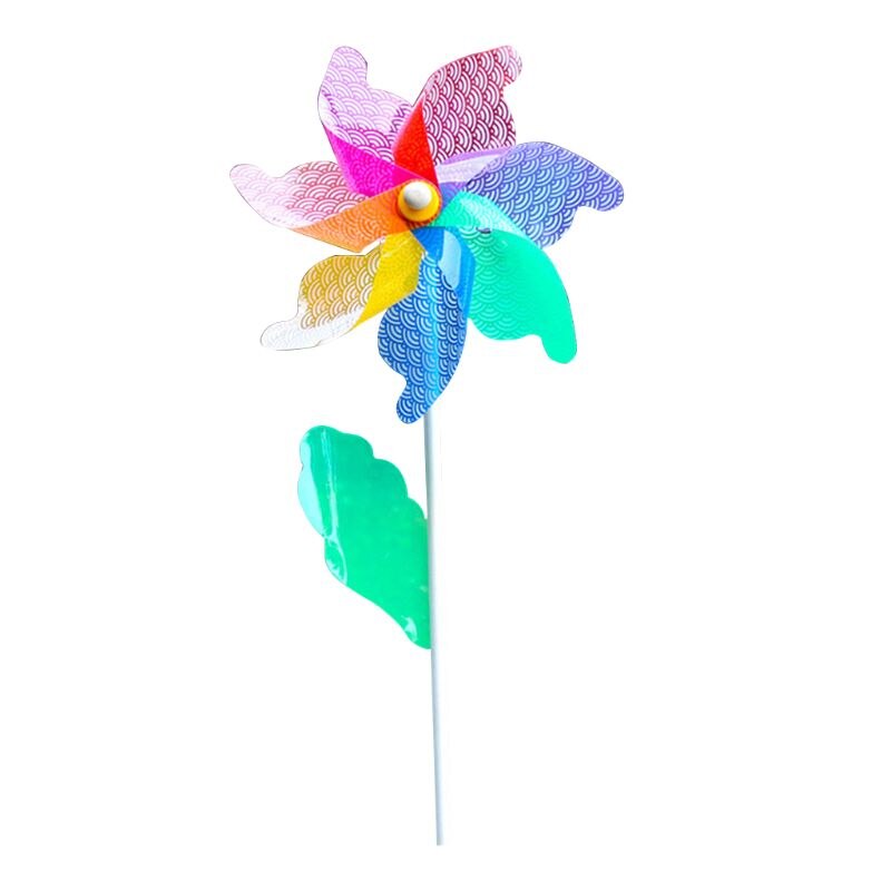 Kleurrijke windmolen zon maan en sterren voor de tuin van metaal windspel windmolen 124 cm