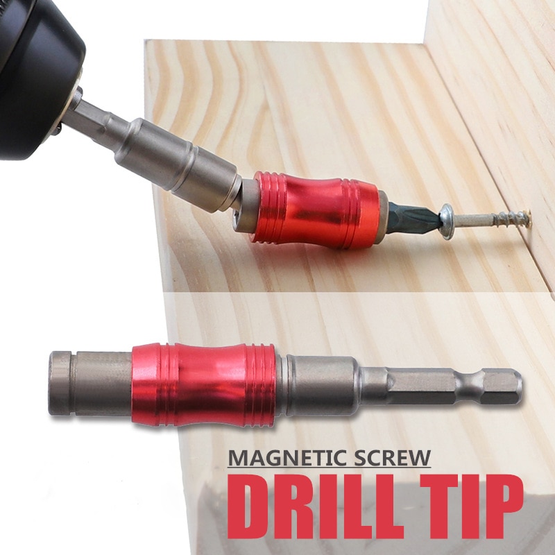 Magnetic Screwdriver Head Anti-slip S2 Steel Electric Screwdriver Set 1/4" Single-end Power Tool With Hexagon Handle