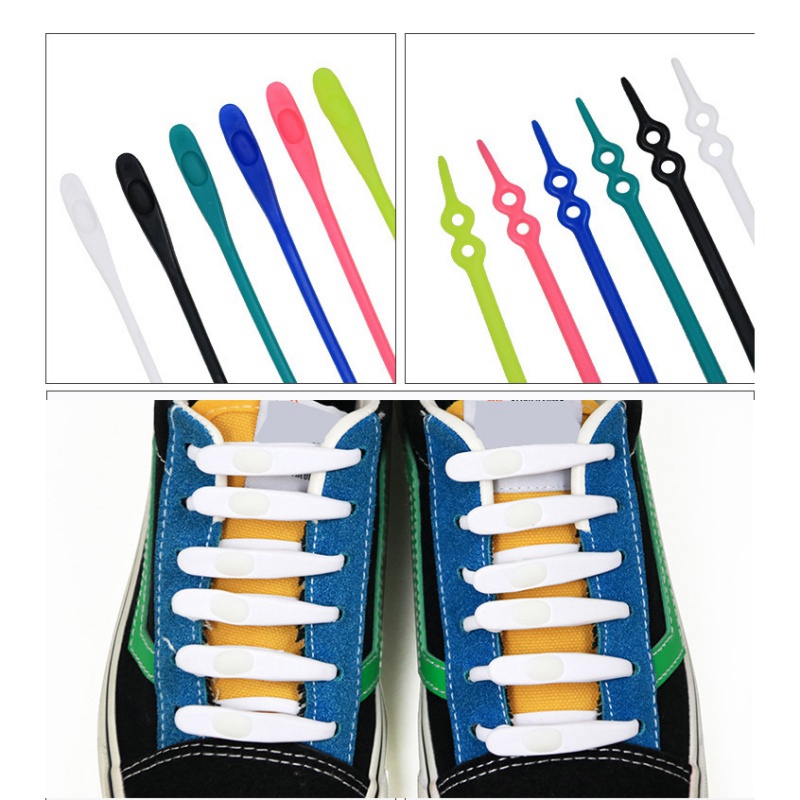 14 stuks/set Stretch Siliconen Veters Sport Kant Kinderen \'s Volwassen Veters Luie Kraag Kant