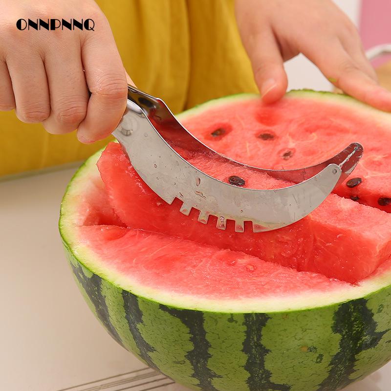 Roestvrijstalen watermeloensnijder, droger voor fruitsnijder, watermeloenmes, groentesnijders, keukengadgets, kookgereedschap