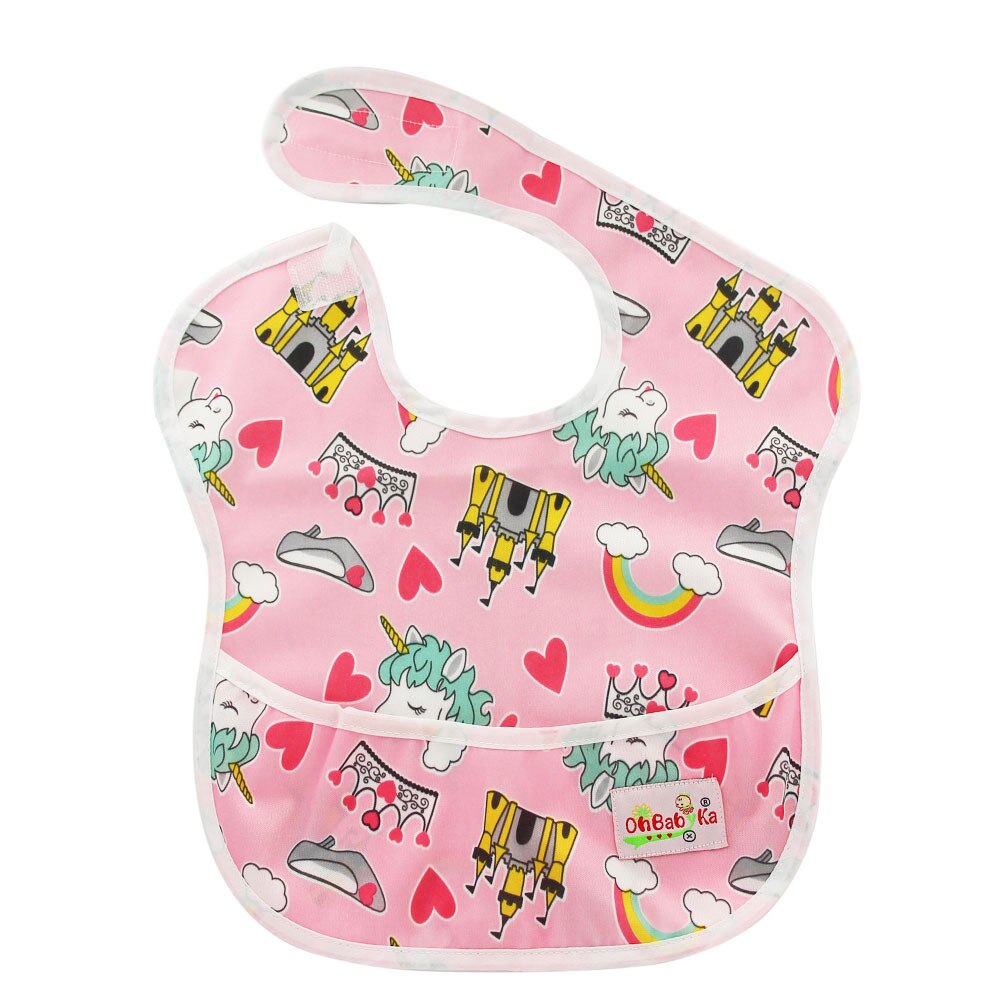 Slabbetjes Leuke Cartoon Slabbers Waterdichte Baby Eten Schilderij Tekening Slabbetjes & Burp met Pocket Baberos Impermeables Baby Slabber: SZY15