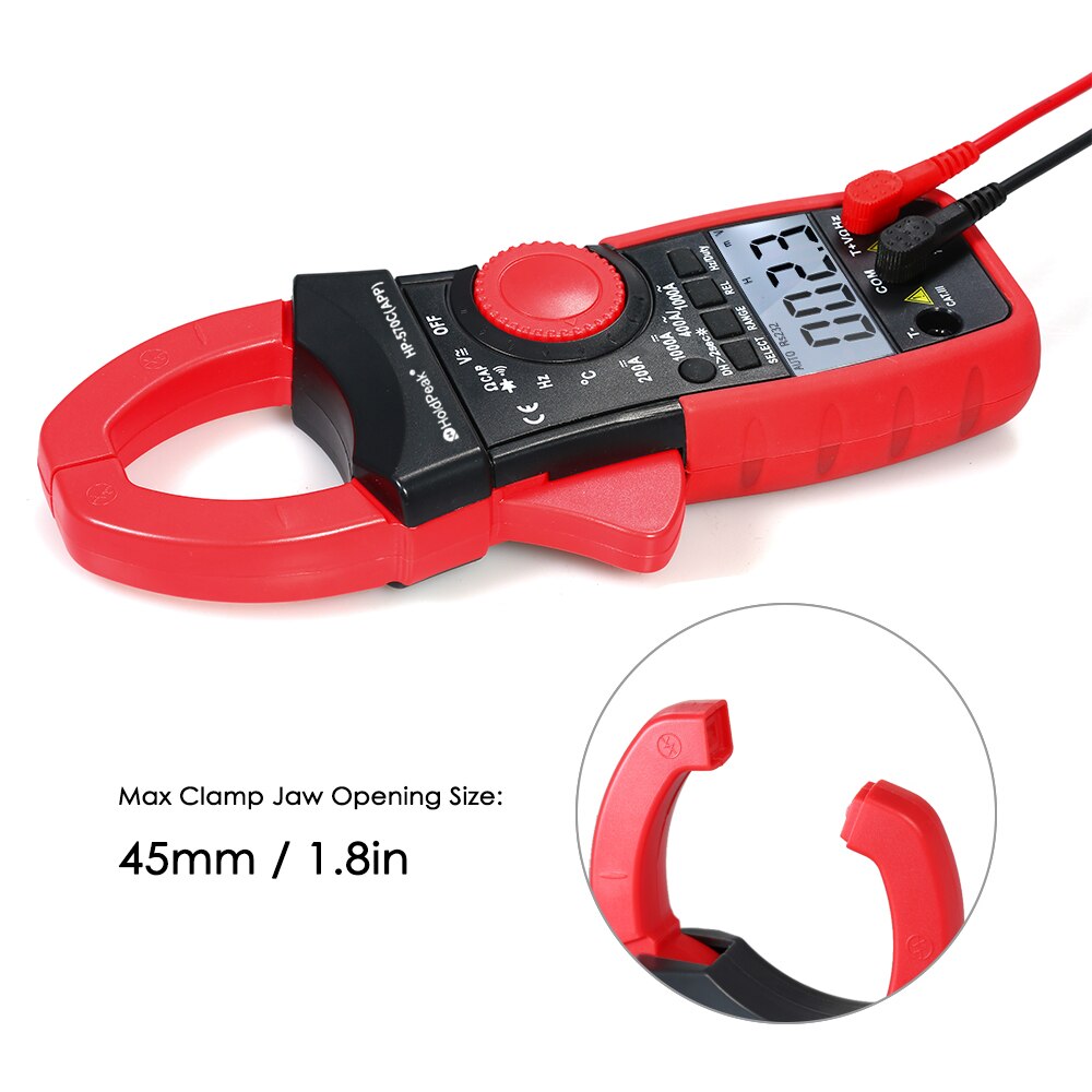 AC/DC Digital Clamp Multimeter Auto Range BT Clamp Meter Current Amperage Voltage Resistance Temp Electrical Tester Meter