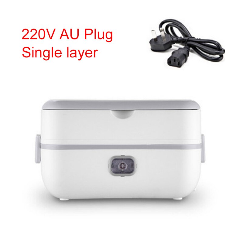 110V/220V Portable Electric Thermal Heating Lunch Box Rice Cooker 2/4 Liner Cooking Pot Stainless Steel Meal Warmer Food Steamer: 2 Liner AU plug