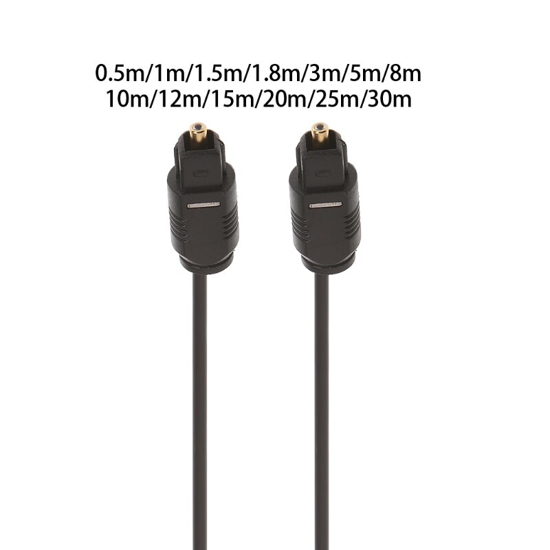 Câble optique numérique Toslink SPDIF pour DVD, 0.5m 1m 1.5m 1.8m 5m 8m 10m 12m 15m 20m 25m 30m