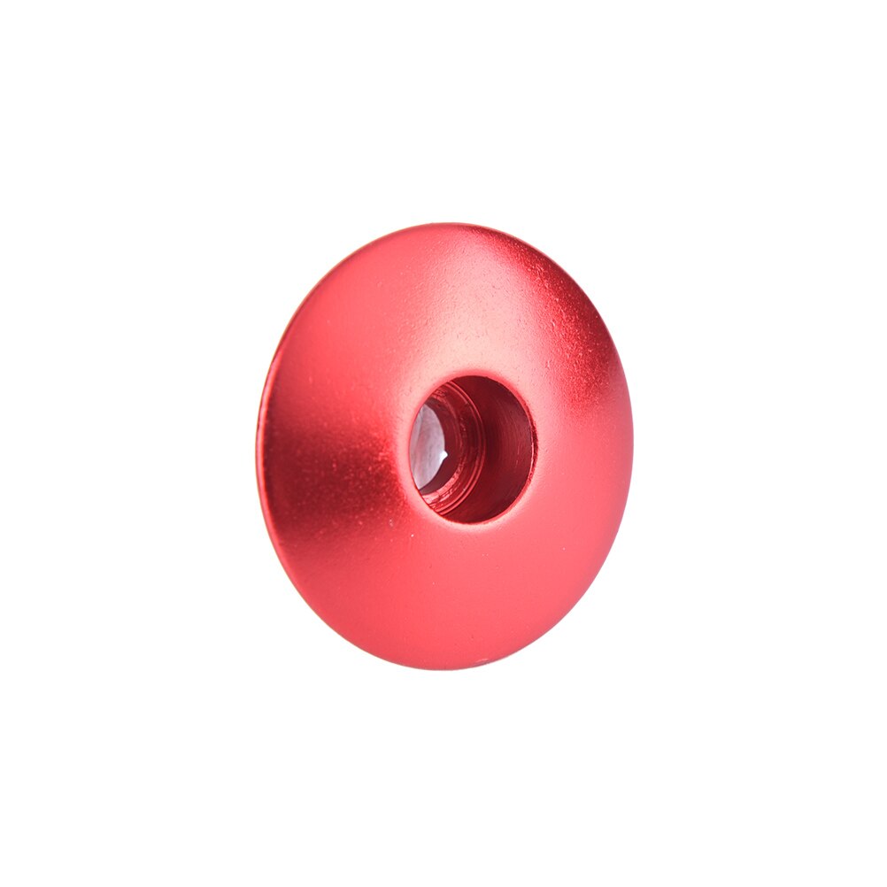 Sykkel sykkel headset cap 28.6mm støvtett topp mtb sykkel stilk deksel aluminiumslegering: Rød